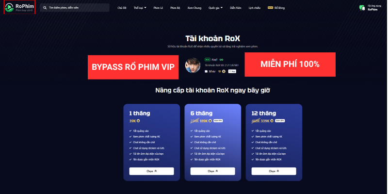 bypass rổ phim vip