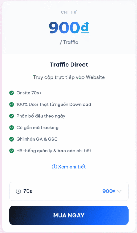 Bảng giá traffic direct